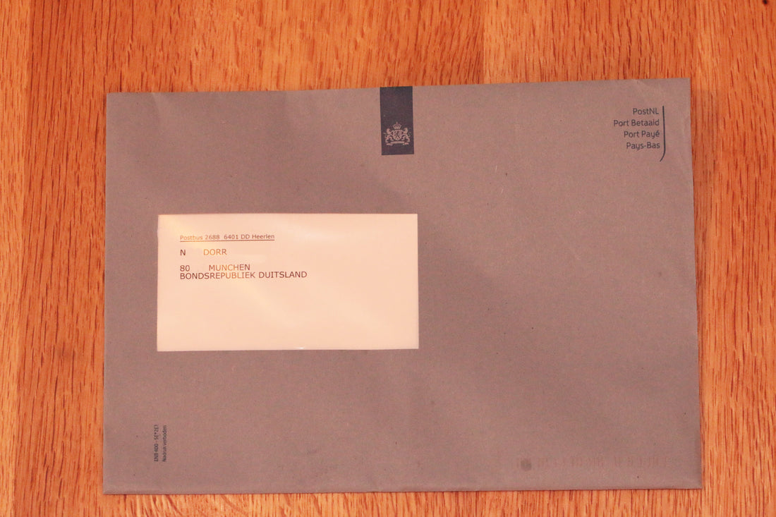 Ein blauer Brief aus den Niederlanden