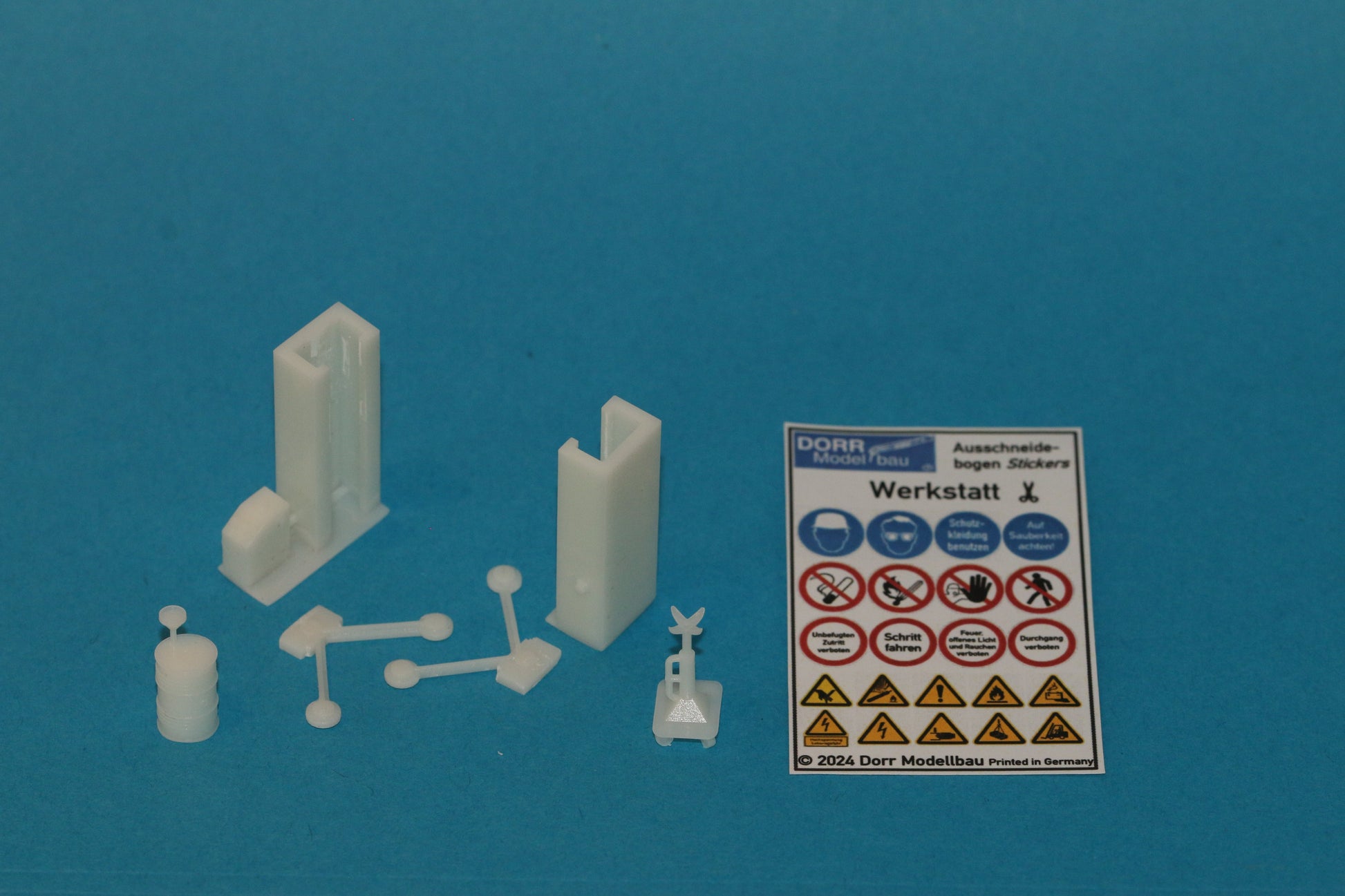 Lieferumfang Hebebühen Set von Dorr Modellbau in H0 (1:87)