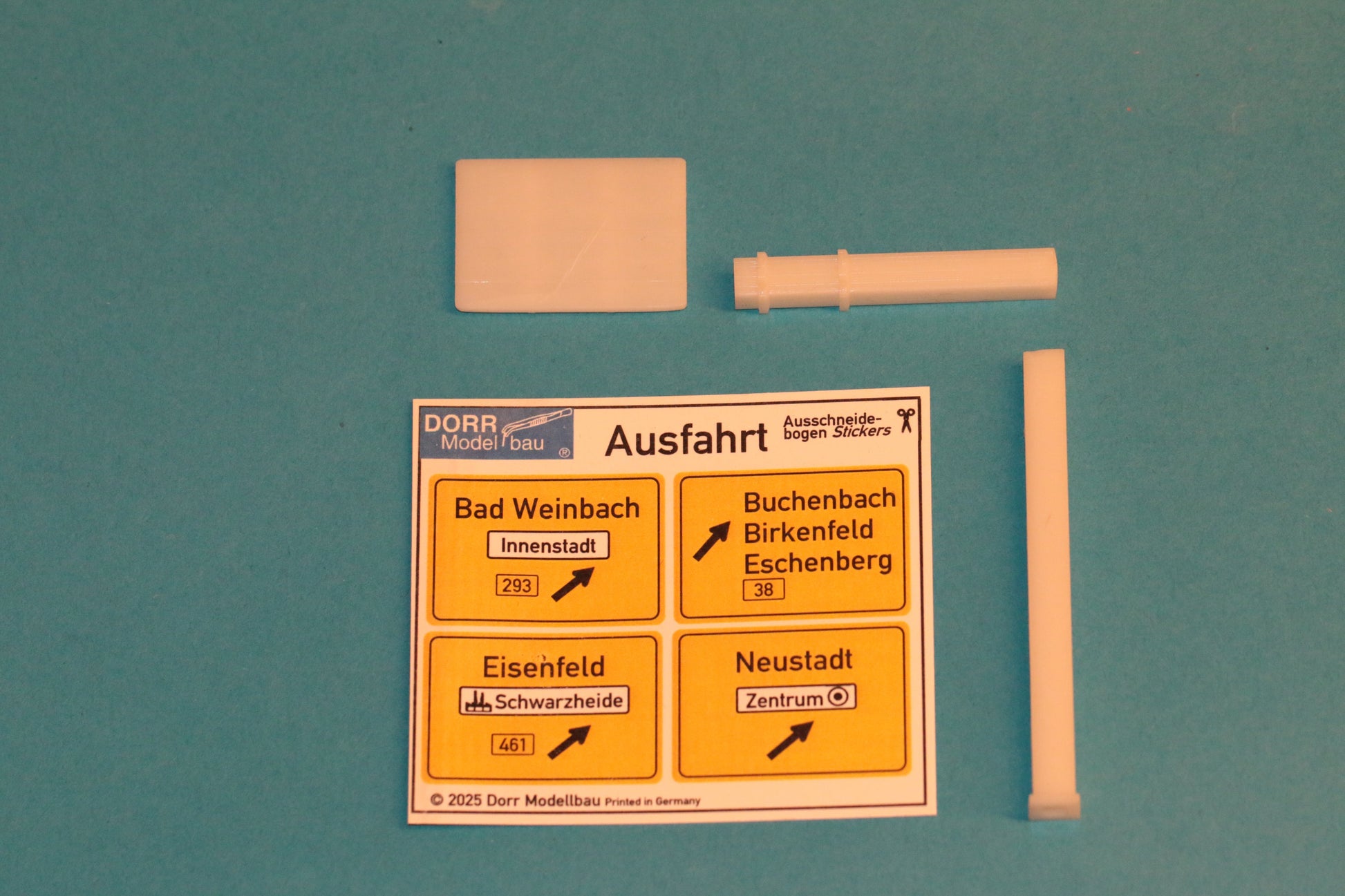 Lieferumfang des Bausatzes Ausfahrt von Dorr Modellbau