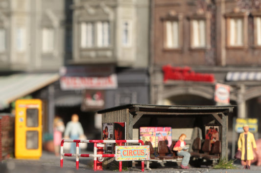 Fussgängersperren auf einem Diorama von DorrModellbau