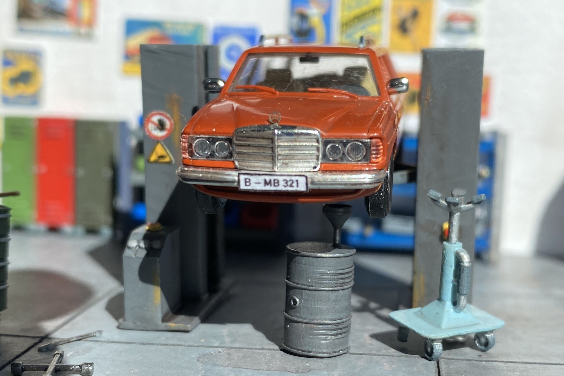 Detailansicht Hebebühen Modellbausatz von Dorr Modellbau in H0 (1:87) 