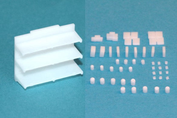 Packungsinhalt und Lieferumfang Ladenregal von DorrModellbau