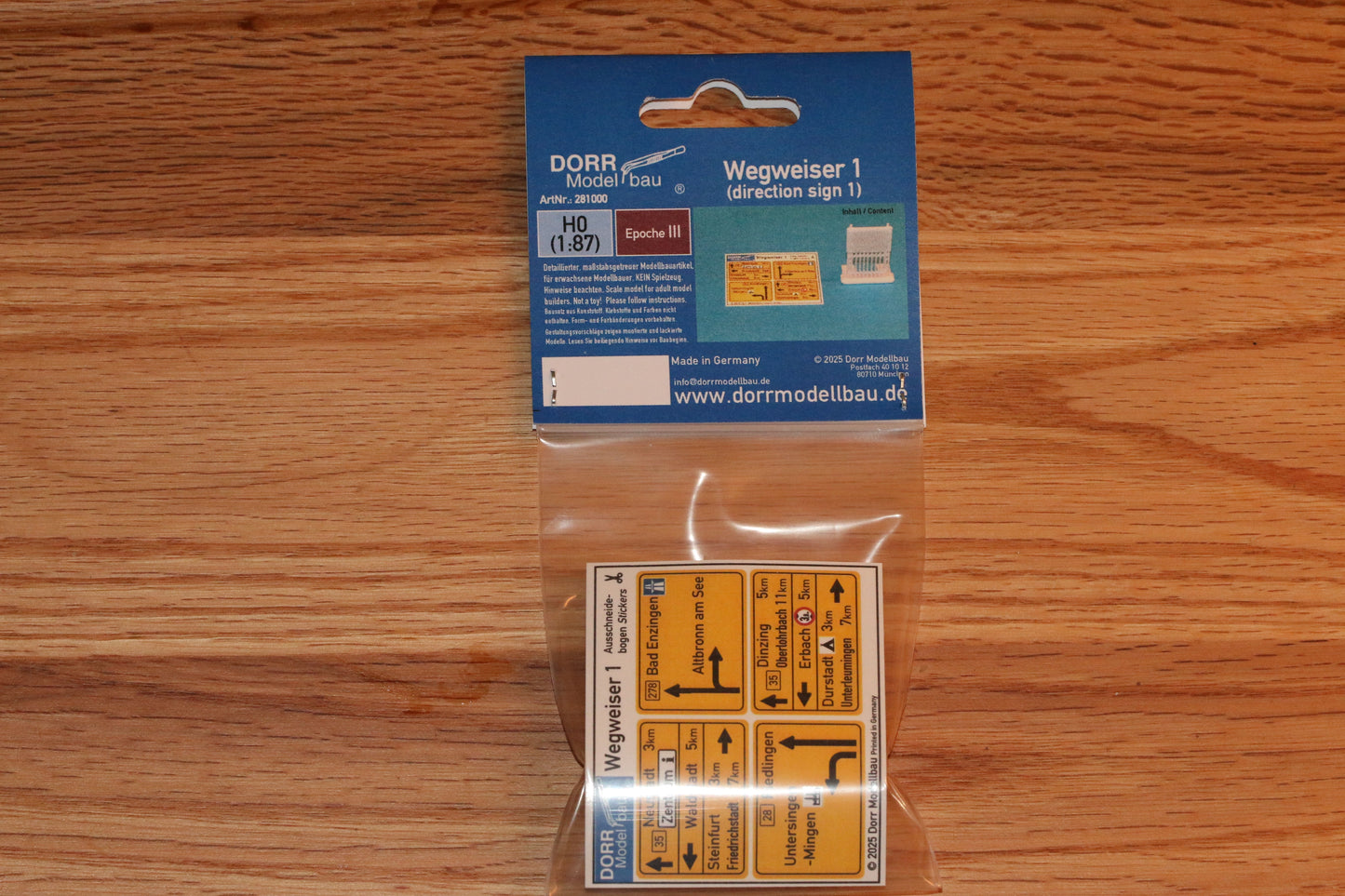 Wegweiser für Landstraßen H0 (1:87)