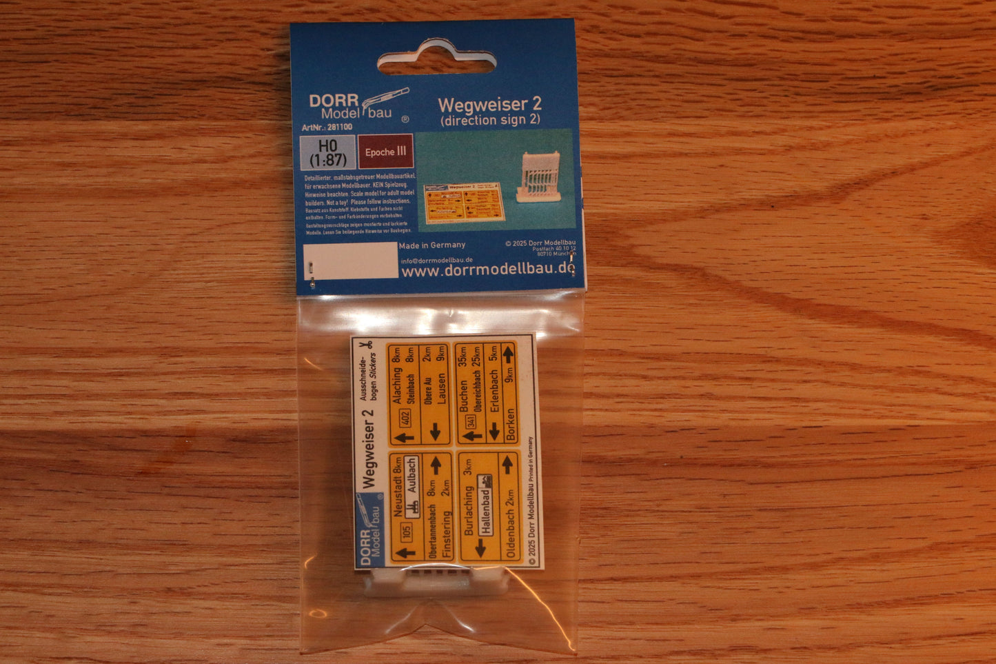Wegweiser für Landstraßen H0 (1:87)